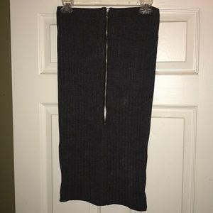 Heather grey midi skirt